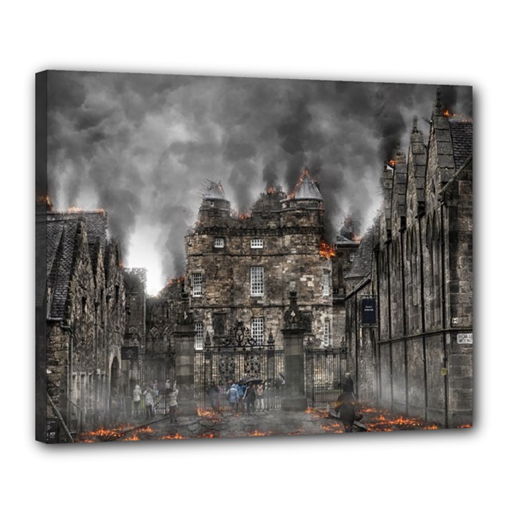 Armageddon War Apocalypse Canvas 20  x 16 