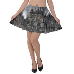 Armageddon War Apocalypse Velvet Skater Skirt