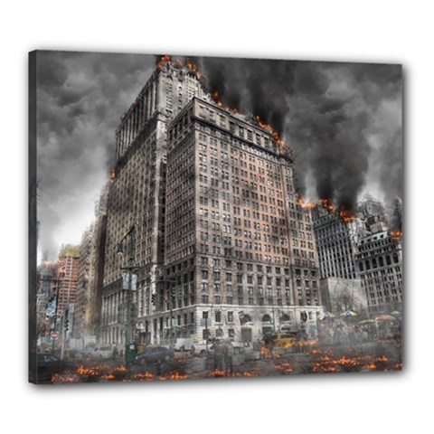 World War Armageddon Destruction Canvas 24  X 20 