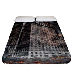 World War Armageddon Destruction Fitted Sheet (california King Size) by Celenk