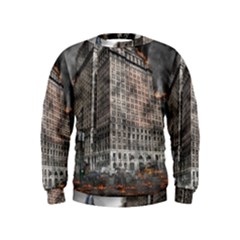 World War Armageddon Destruction Kids  Sweatshirt by Celenk