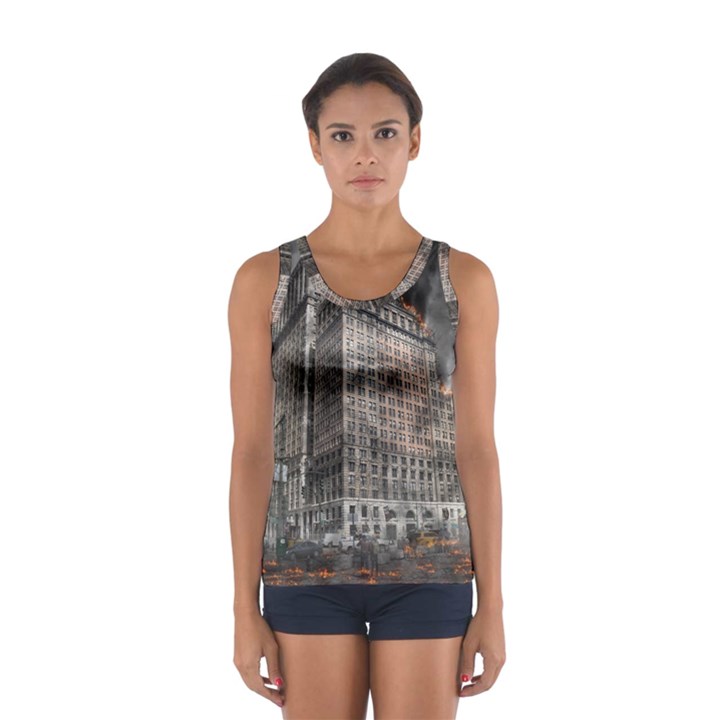 World War Armageddon Destruction Sport Tank Top 