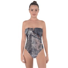 World War Armageddon Destruction Tie Back One Piece Swimsuit by Celenk