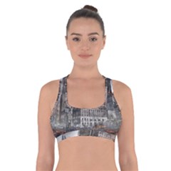 World War Armageddon Destruction Cross Back Sports Bra by Celenk