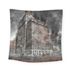 World War Armageddon Destruction Square Tapestry (small) by Celenk