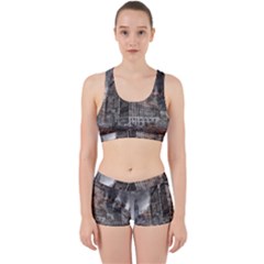 World War Armageddon Destruction Work It Out Sports Bra Set by Celenk