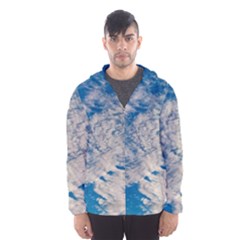 Clouds Sky Scene Hooded Wind Breaker (men) by Celenk