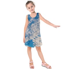 Clouds Sky Scene Kids  Sleeveless Dress by Celenk