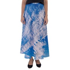 Clouds Sky Scene Flared Maxi Skirt