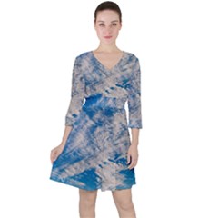 Clouds Sky Scene Ruffle Dress