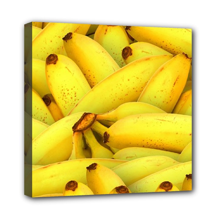 Yellow Banana Fruit Vegetarian Natural Mini Canvas 8  x 8 