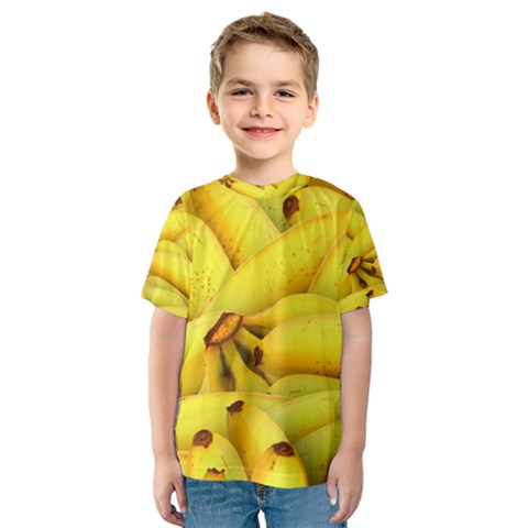 Yellow Banana Fruit Vegetarian Natural Kids  Sport Mesh Tee by Celenk