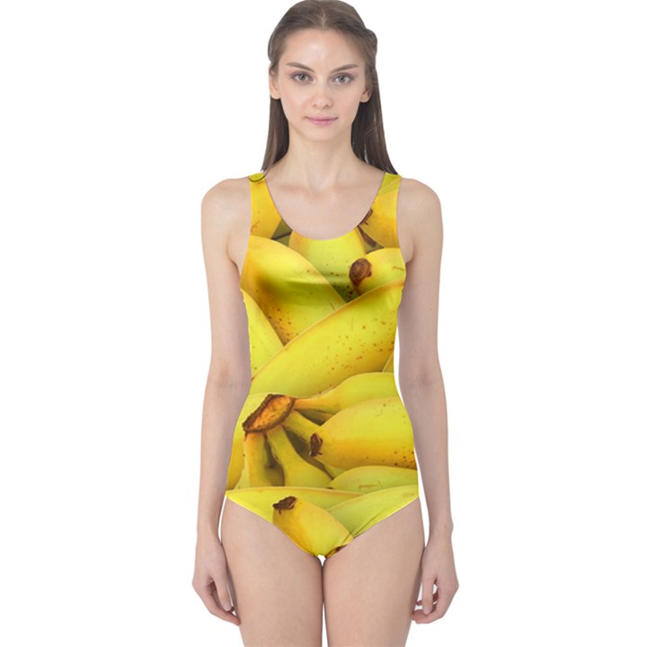 Yellow Banana Fruit Vegetarian Natural One Piece Swimsuit