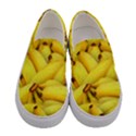 Yellow Banana Fruit Vegetarian Natural Women s Canvas Slip Ons View1