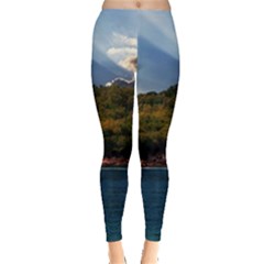 Island God Rays Sky Nature Sea Leggings  by Celenk