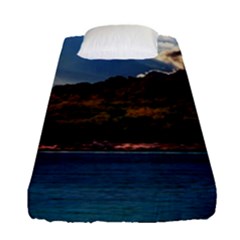 Island God Rays Sky Nature Sea Fitted Sheet (single Size) by Celenk