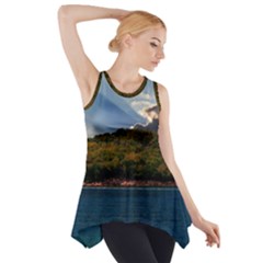 Island God Rays Sky Nature Sea Side Drop Tank Tunic by Celenk