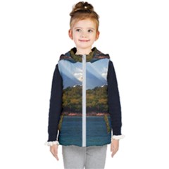 Island God Rays Sky Nature Sea Kid s Puffer Vest by Celenk