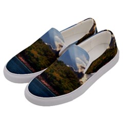 Island God Rays Sky Nature Sea Men s Canvas Slip Ons by Celenk