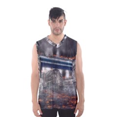 Destruction City Building Men s Basketball Tank Top by Celenk