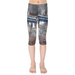 Destruction City Building Kids  Capri Leggings  by Celenk