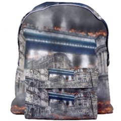 Destruction City Building Giant Full Print Backpack by Celenk