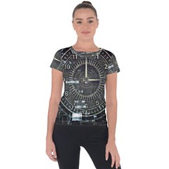 Time Machine Science Fiction Future Short Sleeve Sports Top  by Celenk