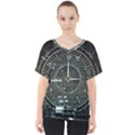 Time Machine Science Fiction Future V-Neck Dolman Drape Top View1