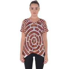 Brick Pattern Texture Backdrop Cut Out Side Drop Tee by Celenk