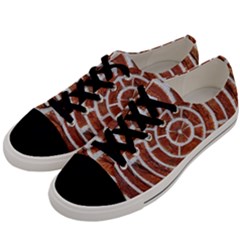 Brick Pattern Texture Backdrop Men s Low Top Canvas Sneakers by Celenk