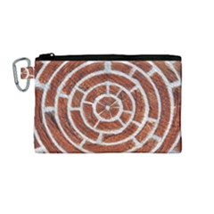 Brick Pattern Texture Backdrop Canvas Cosmetic Bag (medium)