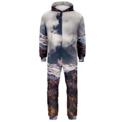 Mountain Sky Landscape Hill Rock Hooded Jumpsuit (men)  by Celenk