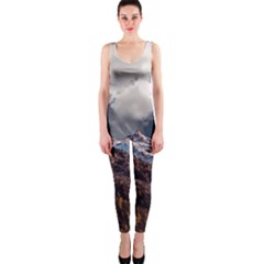 Mountain Sky Landscape Hill Rock Onepiece Catsuit by Celenk