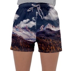 Mountain Sky Landscape Hill Rock Sleepwear Shorts by Celenk