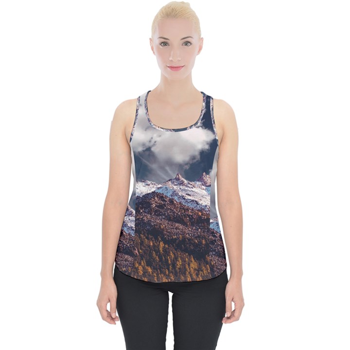 Mountain Sky Landscape Hill Rock Piece Up Tank Top