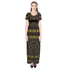 Hot As Candles And Fireworks In The Night Sky Short Sleeve Maxi Dress by pepitasart