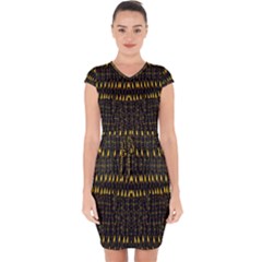 Hot As Candles And Fireworks In The Night Sky Capsleeve Drawstring Dress  by pepitasart