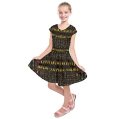 Hot As Candles And Fireworks In The Night Sky Kids  Short Sleeve Dress by pepitasart