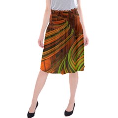 Science Fiction Technology Midi Beach Skirt by Celenk