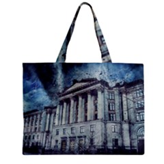 Storm Rain Lightning Weather Zipper Mini Tote Bag by Celenk