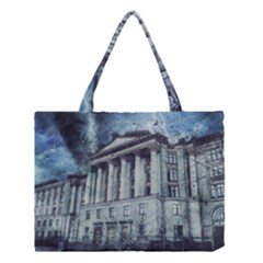 Storm Rain Lightning Weather Medium Tote Bag by Celenk