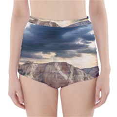 Nature Landscape Clouds Sky Rocks High-waisted Bikini Bottoms by Celenk