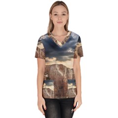 Nature Landscape Clouds Sky Rocks Scrub Top by Celenk