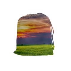 Countryside Landscape Nature Rural Drawstring Pouches (large)  by Celenk