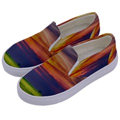 Countryside Landscape Nature Rural Kids  Canvas Slip Ons