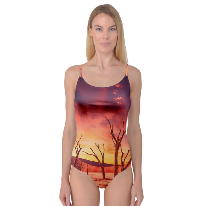 Desert Arid Dry Drought Landscape Camisole Leotard 