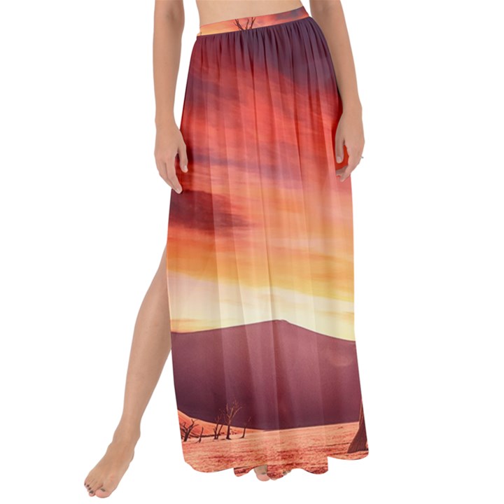 Desert Arid Dry Drought Landscape Maxi Chiffon Tie-Up Sarong