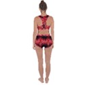 Red And Black Wave Pattern Racerback Boyleg Bikini Set View2