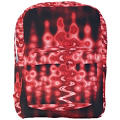 Red And Black Wave Pattern Full Print Backpack