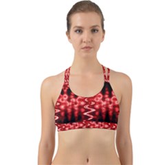 Red And Black Wave Pattern Back Web Sports Bra